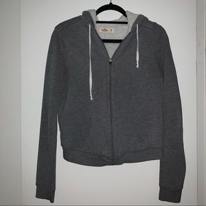Hollister zip up grey jacket. Size M.